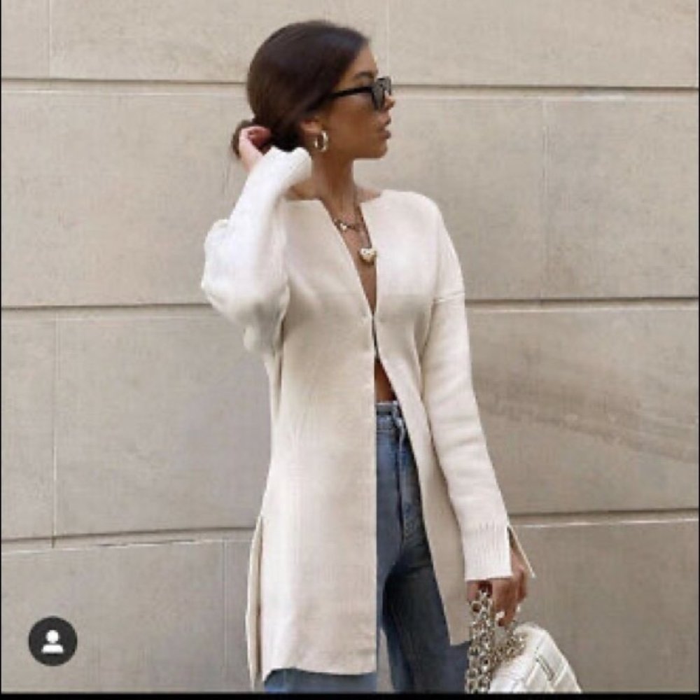 Zara Knit Jacket with Vents (NWOT)